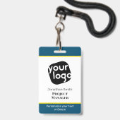    Modern Minimaal Gepersonaliseerd Conference ID  Badge (Voorzijde met lanyard)