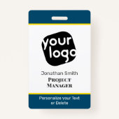    Modern Minimaal Gepersonaliseerd Conference ID  Badge (Voorkant)