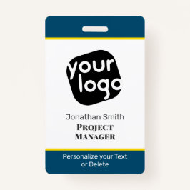    Modern Minimaal Gepersonaliseerd Conference ID  Badge