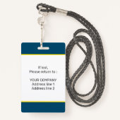    Modern Minimaal Gepersonaliseerd Conference ID  Badge (Achterkant met draagriem)