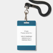    Modern Minimaal Gepersonaliseerd Conference ID  Badge (Achterkant met lanyard)