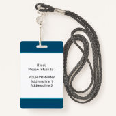    Modern Minimaal Gepersonaliseerd Conference ID  Badge (Achterkant met draagriem)