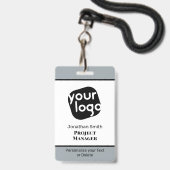    Modern Minimaal Gepersonaliseerd Conference ID  Badge (Voorzijde met lanyard)