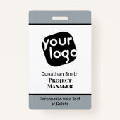    Modern Minimaal Gepersonaliseerd Conference ID  Badge (Voorkant)