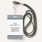    Modern Minimaal Gepersonaliseerd Conference ID  Badge (Achterkant met draagriem)