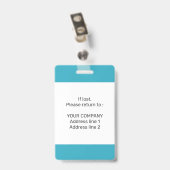    Modern Minimaal Gepersonaliseerd Conferentie ID Badge (Achterkant met clip)