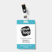    Modern Minimaal Gepersonaliseerd Conferentie ID Badge (Voorzijde met clip)
