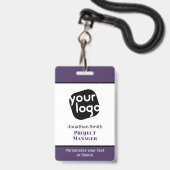 Modern Minimaal Gepersonaliseerd Conferentie ID Badge (Voorzijde met lanyard)