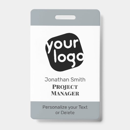 Modern Minimaal Gepersonaliseerd Conferentie ID Badge (Voorzijde)