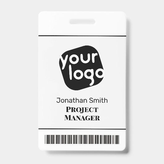 Modern Minimaal Gepersonaliseerd Conferentie ID Badge (Voorzijde)