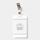 Modern Minimaal Gepersonaliseerd Conferentie ID Badge (Achterkant met clip)