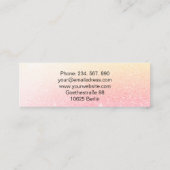 Modern minimaal glitter-mini-Visitekaartje Mini Visitekaartje (Achterkant)