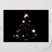 Modern minimaal goud elegant folie feestdagenkaart (Achterkant)