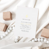 Modern minimaal goud fopspeen neutraal Baby shower Folie Uitnodiging