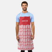 Modern minimaal grafisch elegant apron schort (Gedragen)