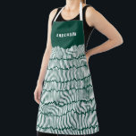 Modern minimaal grafisch groen elegant apron schort<br><div class="desc">Moderne,  minimale grafische,  groene kerstmis,  verjaardagsgeschenk.</div>