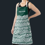 Modern minimaal grafisch groen elegant apron schort<br><div class="desc">Moderne,  minimale grafische,  groene kerstmis,  verjaardagsgeschenk.</div>