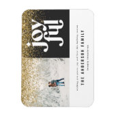 modern minimaal grafisch jochtig zwart en goud magneet (Verticaal)