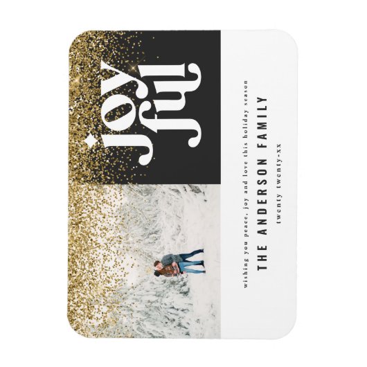 modern minimaal grafisch jochtig zwart en goud magneet (Verticaal)