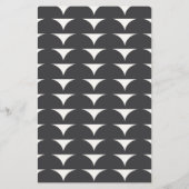 Modern minimaal grafisch zwart-wit menu (Achterkant)