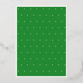Modern Minimaal Groen 30 Script Verjaardag Folie Uitnodiging (Achterkant)