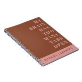 Modern minimaal groen en roze typografie tijdschri notitieboek (Rechterzijde)