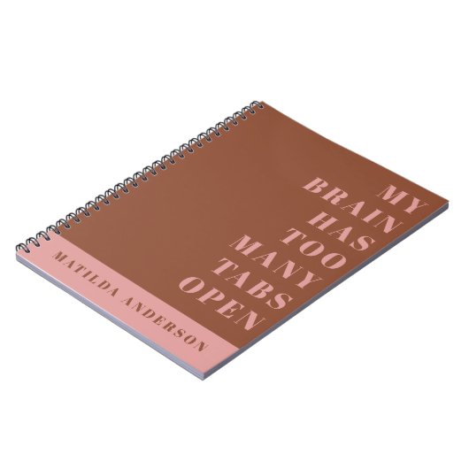 Modern minimaal groen en roze typografie tijdschri notitieboek (Linkerzijde)