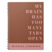 Modern minimaal groen en roze typografie tijdschri notitieboek (Voorkant)