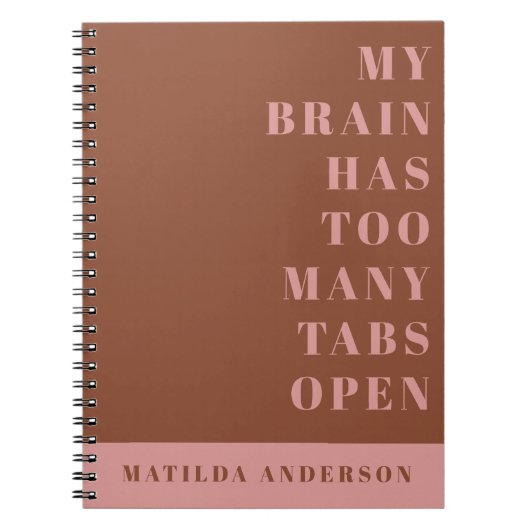 Modern minimaal groen en roze typografie tijdschri notitieboek (Voorkant)