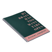 Modern minimaal groen en roze typografie tijdschri notitieboek (Rechterzijde)