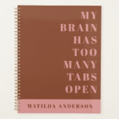 Modern minimaal groen en roze typografie tijdschri planner (Voorkant)