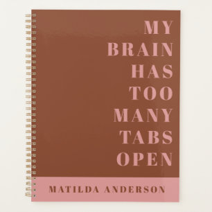 Modern minimaal groen en roze typografie tijdschri planner