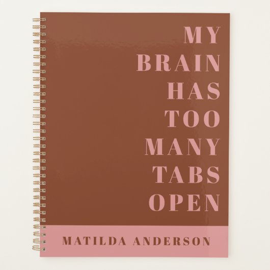 Modern minimaal groen en roze typografie tijdschri planner (Voorkant)