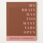 Modern minimaal groen en roze typografie tijdschri planner (Achterkant)