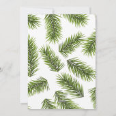 Modern minimaal groen gebladerte vakantie elegant feestdagenkaart (Achterkant)