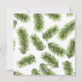 Modern minimaal groen gebladerte vakantie elegant feestdagenkaart (Achterkant)