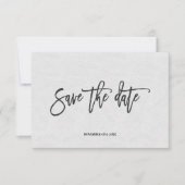 Modern minimaal handschrift Sla de datum op Save The Date (Voorkant)