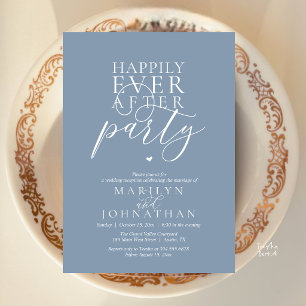 Modern Minimaal Happily Ever After Feest Ontvangst Kaart