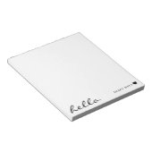 Modern Minimaal Hart Schoon Witte Ontwerp Notitieblok (Schuin)