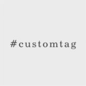 Modern Minimaal Hashtag-ontwerp Sticker (Voorkant)