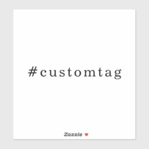 Modern Minimaal Hashtag-ontwerp Sticker