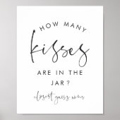 Modern minimaal hoeveel kussen douche spel teken poster (Voorkant)