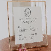 Modern minimaal | Huwelijksbar Menu Poster