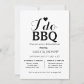 Modern Minimaal Ik doe BBQ Barbecue Repetitie dine Kaart (Voorkant)