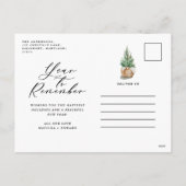 Modern minimaal jaar om kerstboom te onthouden feestdagenkaart (Achterkant)