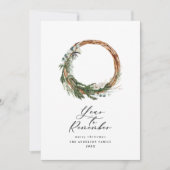 Modern minimaal jaar om vakantie te onthouden feestdagenkaart (Voorkant)