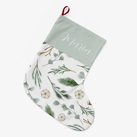 Modern minimaal Kerst elegant script Grote Kerstsok (Voorkant (Hangend))