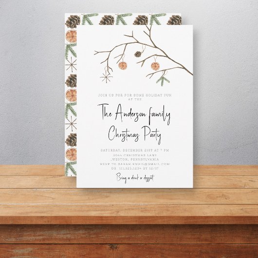 Modern minimaal kerstfeest kaart