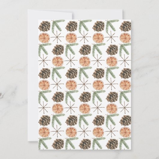 Modern minimaal kerstfeest kaart (Achterkant)