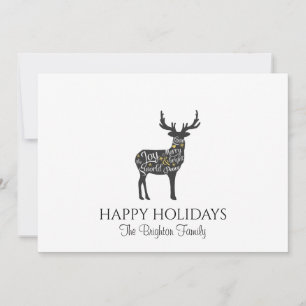 Modern Minimaal Kerstrendier Feestdagenkaart